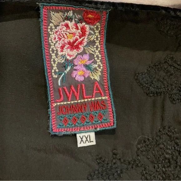 Johnny Was Black Velvet Maxi Dress - Picture 13 of 16